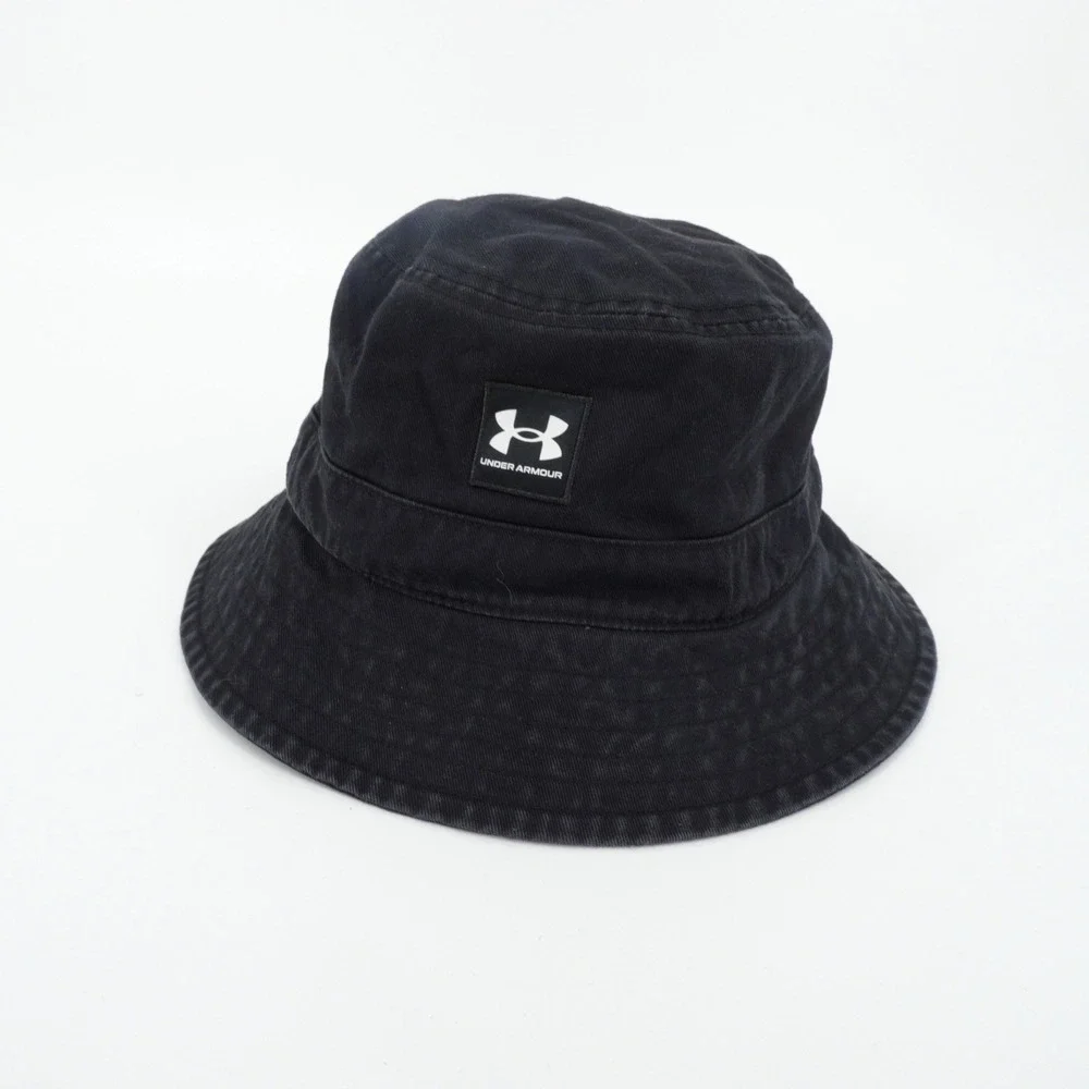 Under Armour Mens Washed Black Cotton Bucket Hat L/XL NEW
